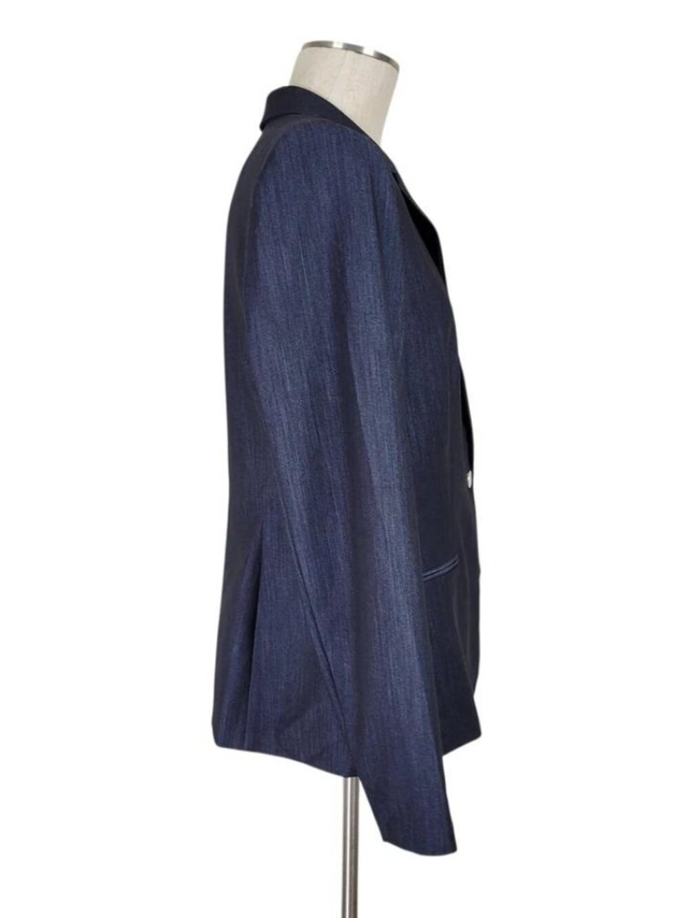 Calvin Klein Blazer Women Size 14 Gray Single Vent 3 Pockets 1 Button Lined New - Picture 3 of 15